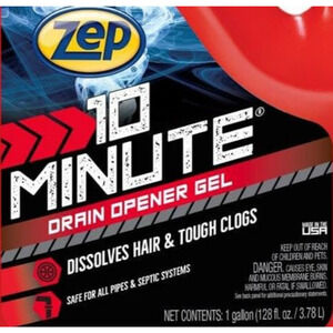 ZEP / 10 Minute Hair & Clog Remover / Drain Opener / 1 Gallon Jug / ZHCR128NG